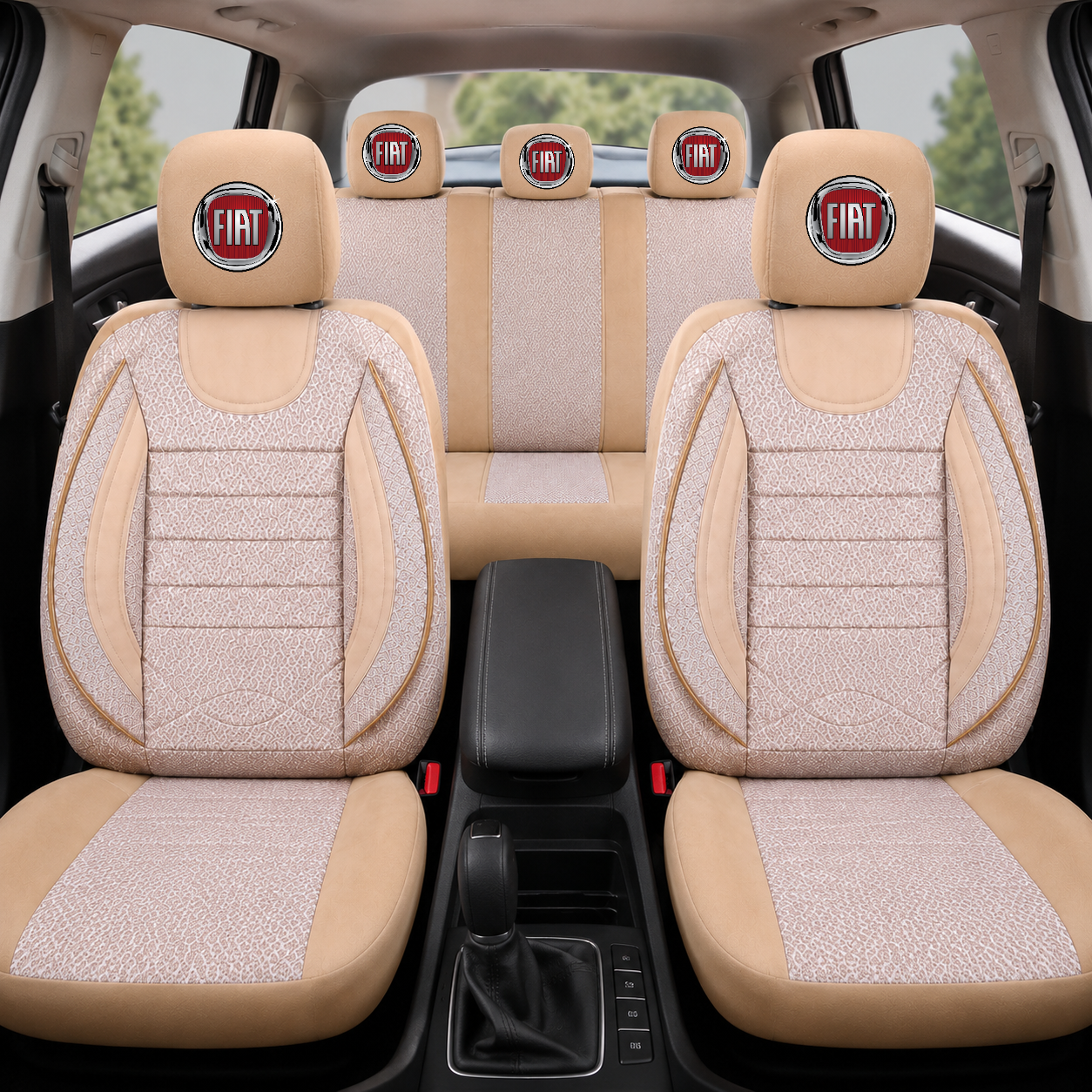 Set Huse Scaune Universale City BEJ, Personalizate cu Fiat.