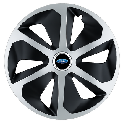 Set 4 capace roti Roco Gri-Negru R16 Compatibil Cu Ford