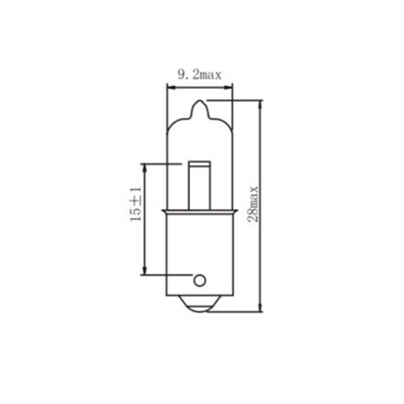 Bec halogen BAX9S 12V 6W
