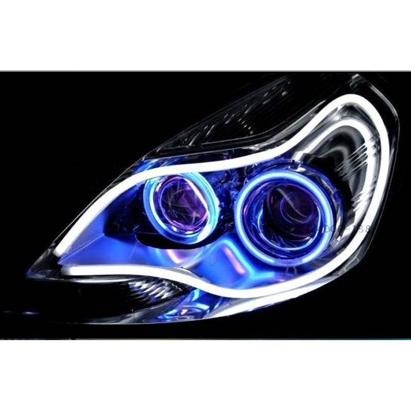 Lumini de zi DRL flexibil albastru