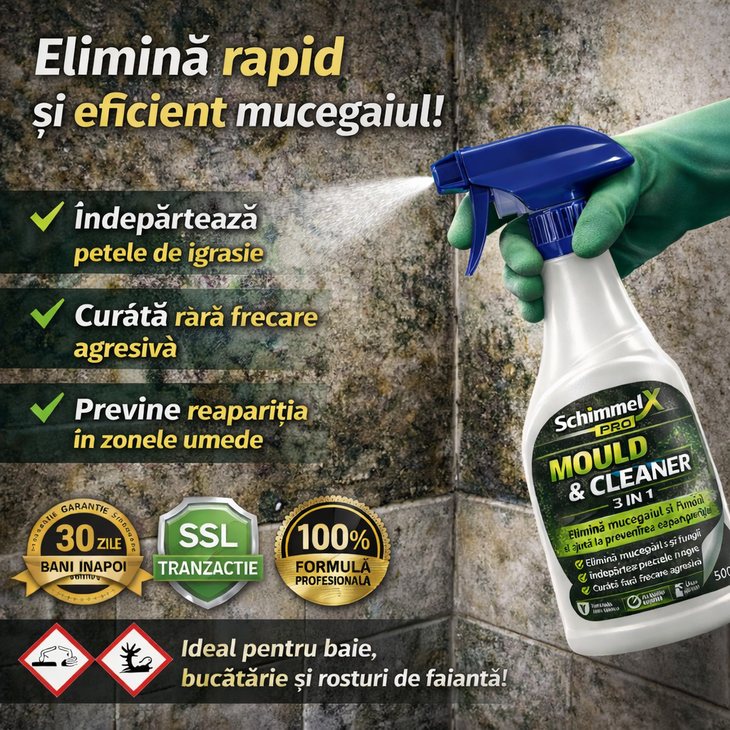 SchimmelX - Minden típusú penészt eltávolít, tökéletesen védi a felületeket