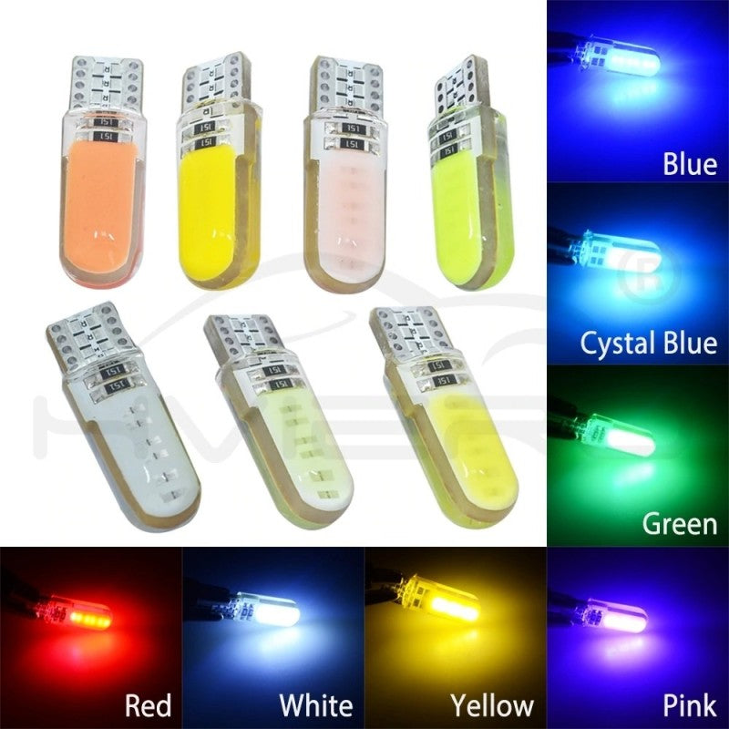 Set 2 becuri auto T10 /W5W6smd COB-portocaliu