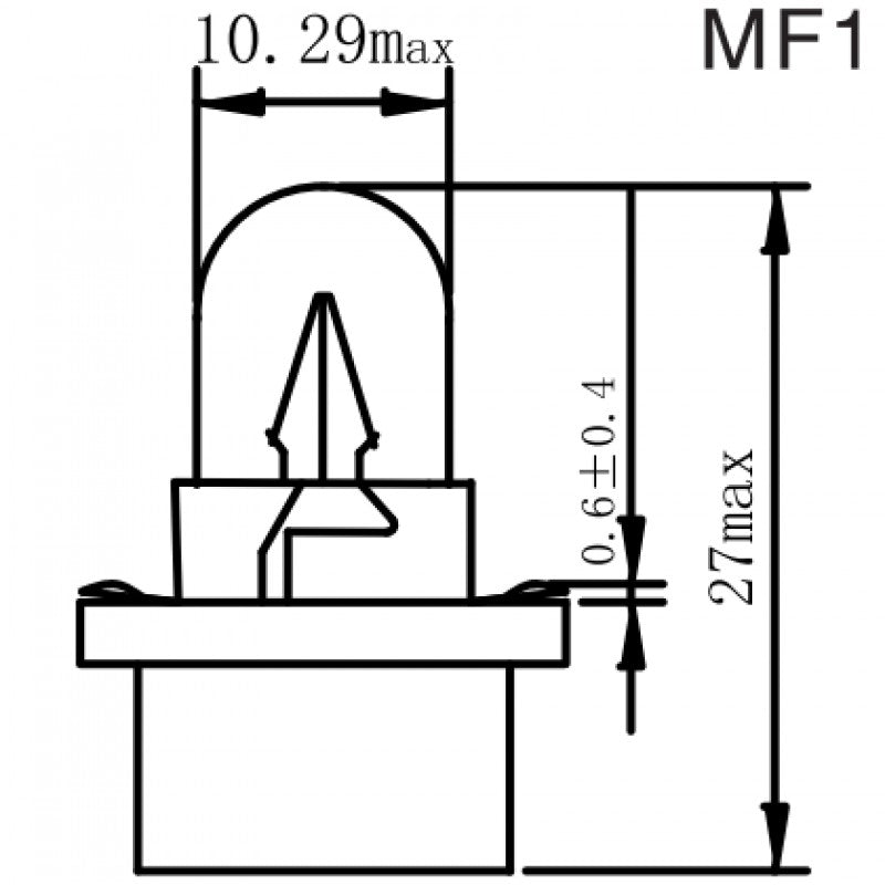 Led T10 12V 3W-MF101 negru