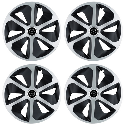 Set 4 capace roti Roco Gri-Negru R16 Compatibil Cu Mazda