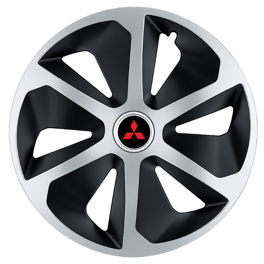 Set 4 capace roti Roco Gri-Negru R16 Compatibil Cu Mitsubishi