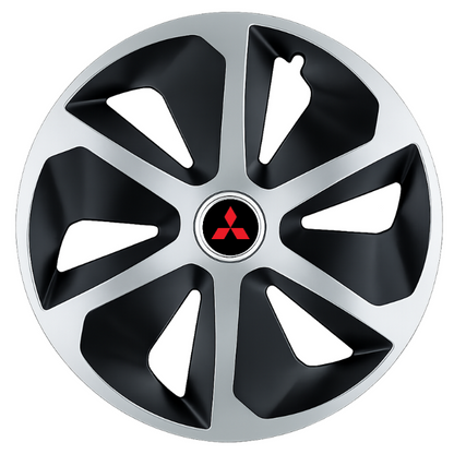 Set 4 capace roti Roco Gri-Negru R17 pentru gama auto Mitsubishi