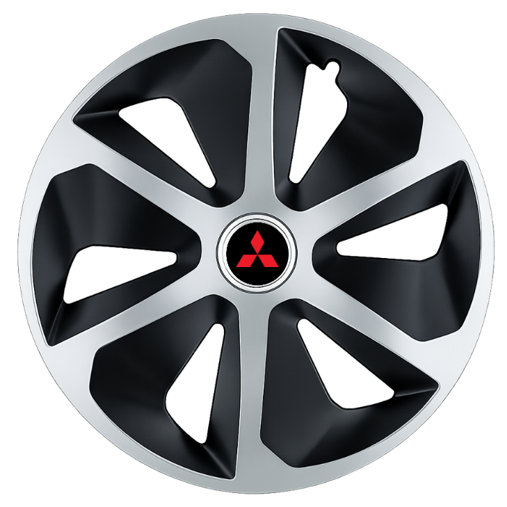 Set 4 capace roti Roco Gri-Negru R14 Compatibil Cu Mitsubishi