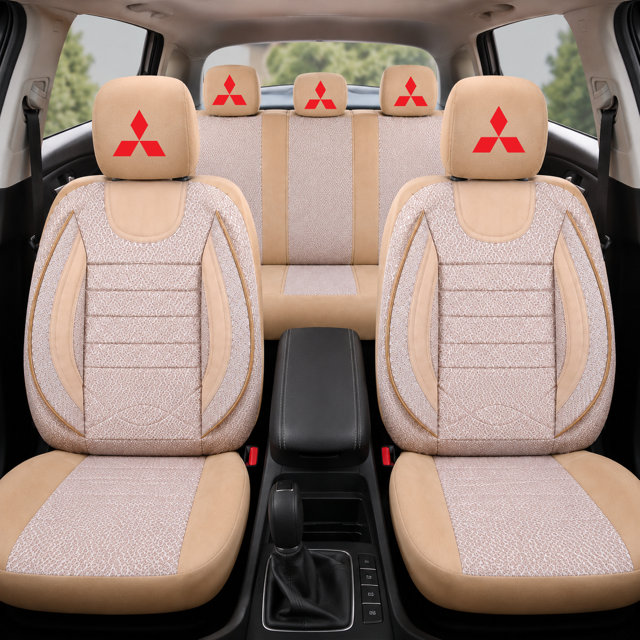 Set Huse Scaune Universale City BEJ, Personalizate cu Mitsubishi.