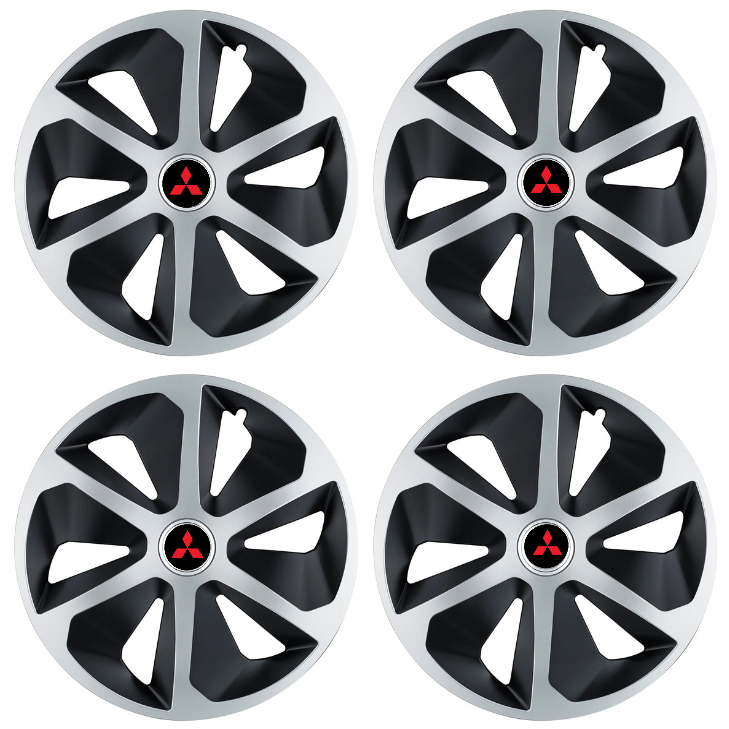 Set 4 capace roti Roco Gri-Negru R14 Compatibil Cu Mitsubishi