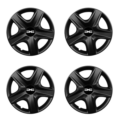 Set 4 capace roti potrivite jantelor de 16 inch compatibile NEW DACIA, Model 418 Black