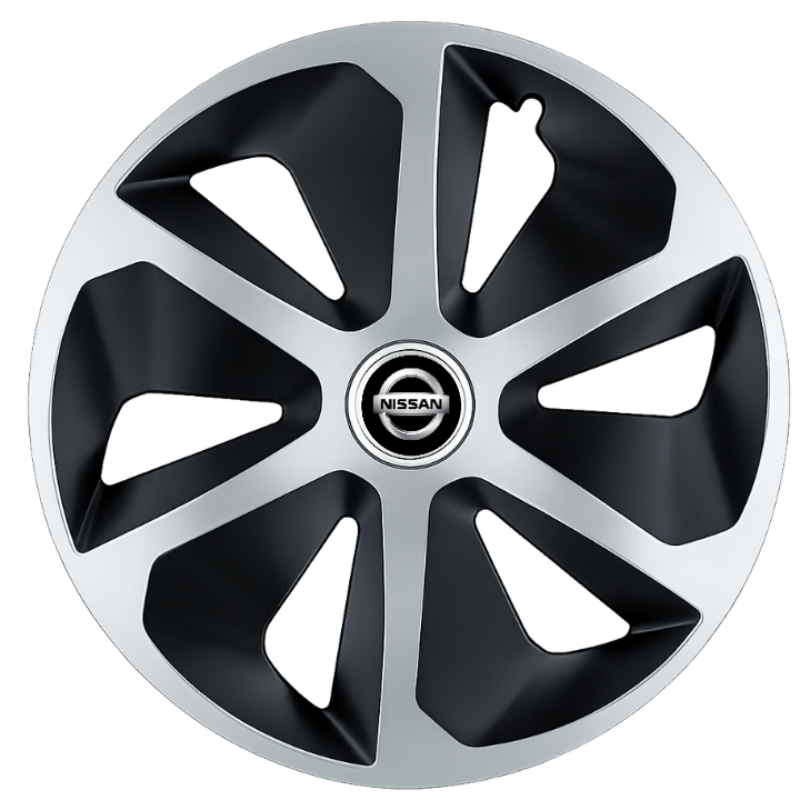 Set 4 capace roti Roco Gri-Negru R16 Compatibil Cu Nissan