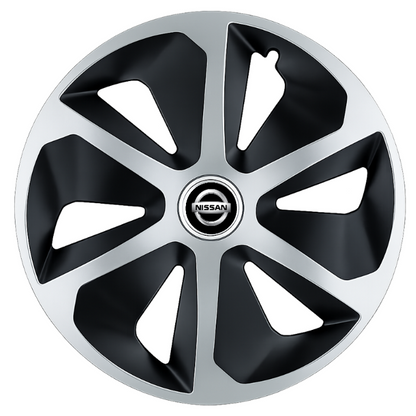 Set 4 capace roti Roco Gri-Negru R16 Compatibil Cu Nissan