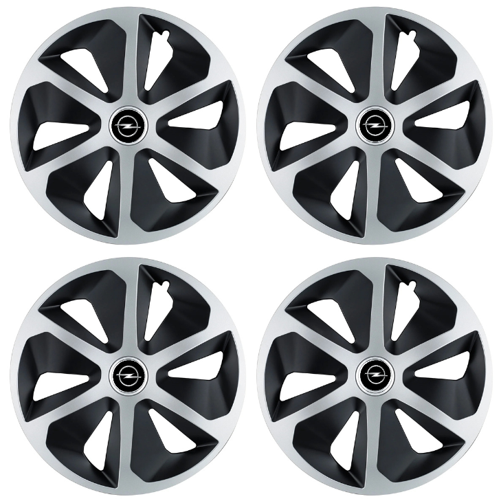Set 4 capace roti Roco Gri-Negru R16 Compatibil Cu Opel