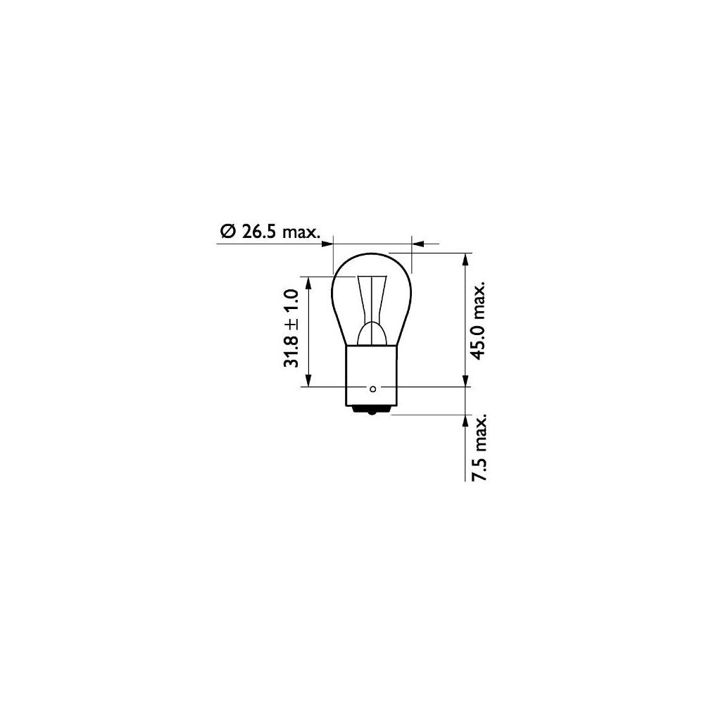 BEC CAMION 24V P21W BA15S SET 10 buc PHILIPS