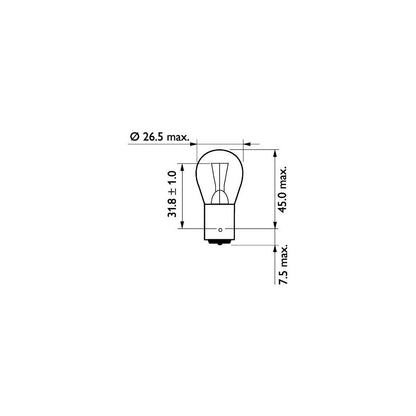BEC CAMION 24V P21W BA15S SET 10 buc PHILIPS