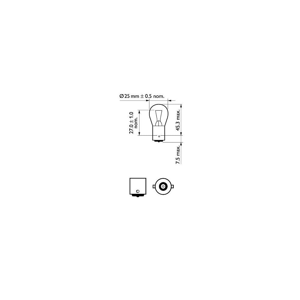 BEC STOP FRANA P25 12V SET 10 BUC VISION PHILIPS