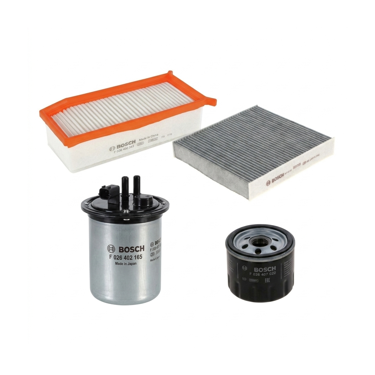 Kit filtre revizie Dacia Duster HM 1.5 dCi 90 – Bosch