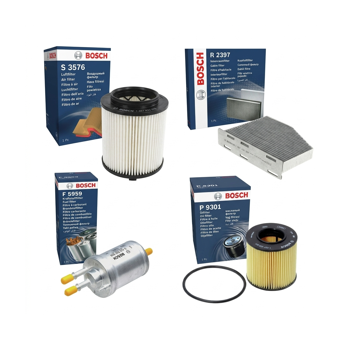Kit filtre revizie VW Golf 5 1.4 TSI 122 CP – Bosch