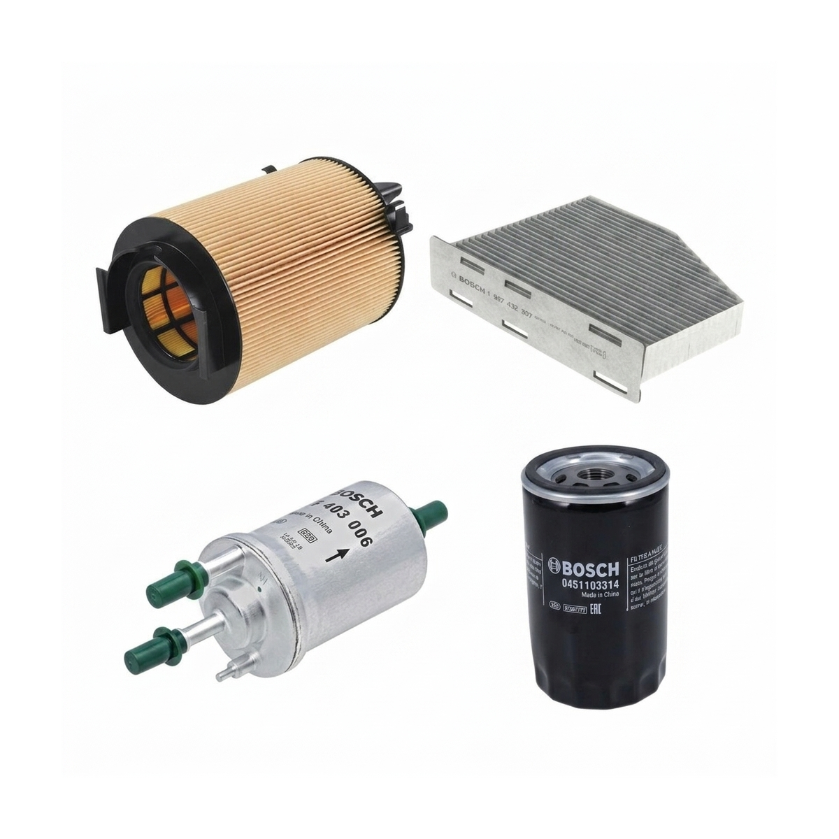 Kit filtre revizie VW Golf 5 1.6 MultiFuel 102 CP – Bosch