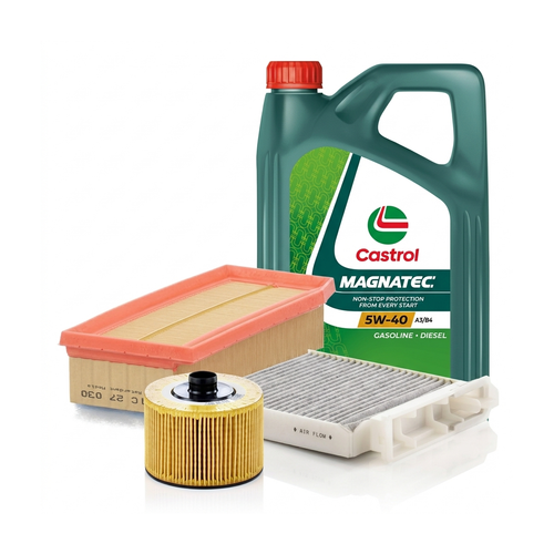 Kit revizie ulei Castrol MAGNATEC 5W-40 A3/B4 + filtre Dacia Duster HS 1.2 TCe 125 CP – MANN