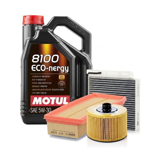 Kit revizie ulei Motul 8100 ECO-NERGY 5W-30 + filtre Dacia Duster HS 1.2 TCe 125 CP – MANN