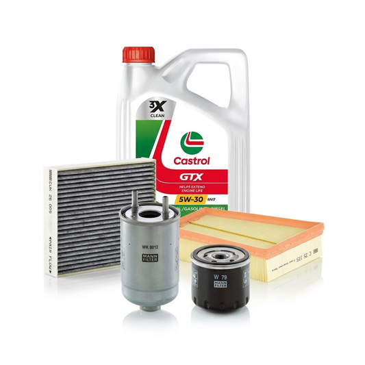 Kit revizie ulei Castrol GTX 5W-30 RN17 + filtre Renault Megane 3 1.5 dCi 95 CP – MANN
