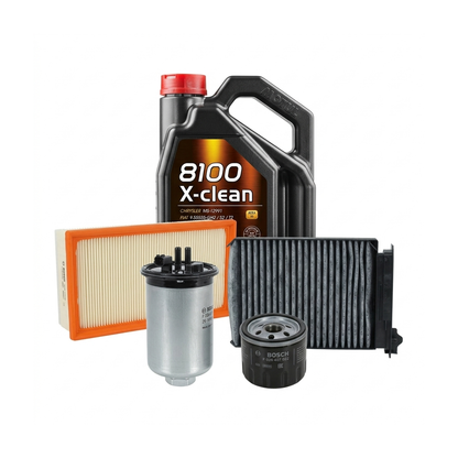 Kit revizie ulei Motul 8100 X-CLEAN 5W-40 + filtre Dacia Duster HS 1.5 dCi 4x4 109 CP – Bosch