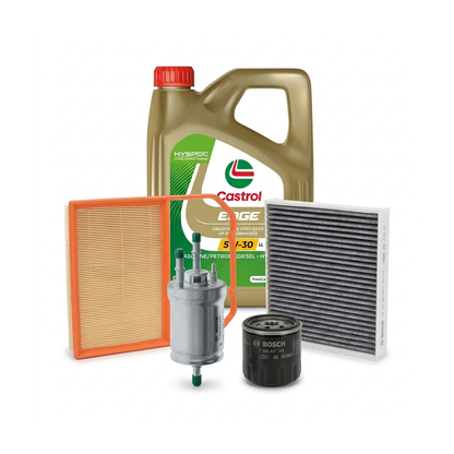 Kit revizie ulei Castrol EDGE 5W-30 LL + filtre VW Polo 5 1.0 60 CP – Bosch