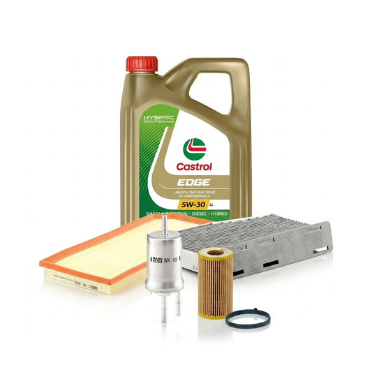 Kit revizie ulei Castrol EDGE 5W-30 LL + filtre VW Golf 6 2.0 GTi 235 CP – MANN