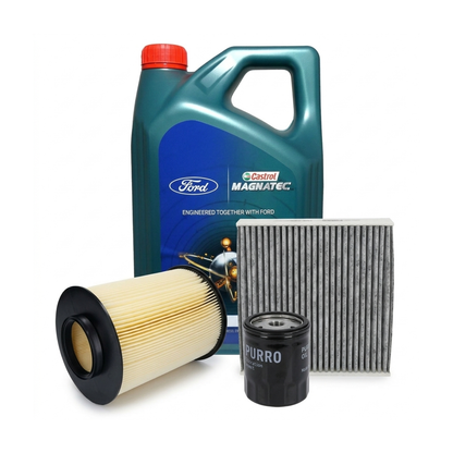 Kit revizie ulei Castrol Ford Magnatec 0W-20 + filtre Ford Focus 3 1.6 LPG 117 CP – PURRO