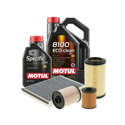 Kit revizie ulei Motul 8100 ECO-CLEAN 0W-30 + filtre Ford Kuga 2 2.0 TDCi 136 CP – Bosch