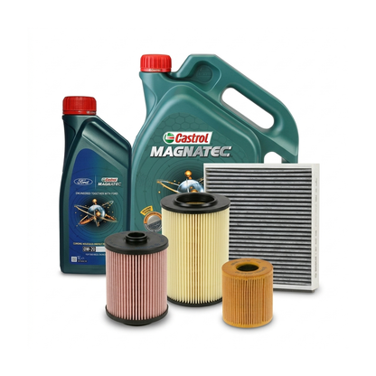 Kit revizie ulei Castrol Ford Magnatec D 0W-30 + Castrol Magnatec Professional Ford 0W-20 + filtre Ford Kuga 2 2.0 TDCi 4x4 136 CP – Bosch