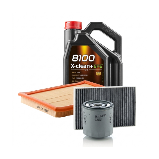 Kit revizie ulei Motul 8100 X-CLEAN+ EFE 0W-30 + filtre Skoda Octavia 3 1.4 TSI G-TEC 110 CP – MANN