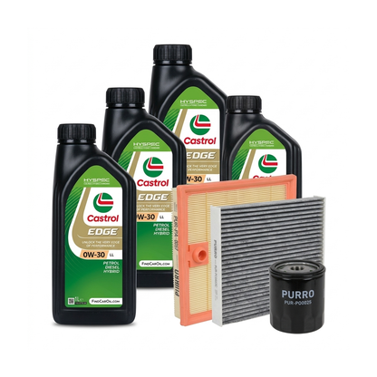 Kit revizie ulei Castrol EDGE 0W-30 LL + filtre Skoda Octavia 3 1.4 TSI G-TEC 110 CP – PURRO