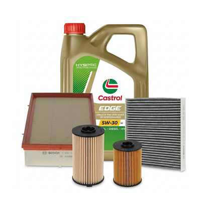 Kit revizie ulei Castrol EDGE 5W-30 LL + filtre VW Passat B8 2.0 TDI 150 CP – Bosch