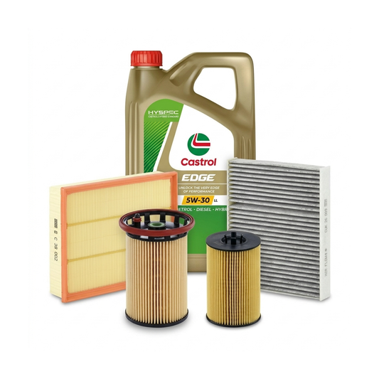 Kit revizie ulei Castrol EDGE 5W-30 LL + filtre VW Passat B8 2.0 TDI 4motion 240 CP – MANN