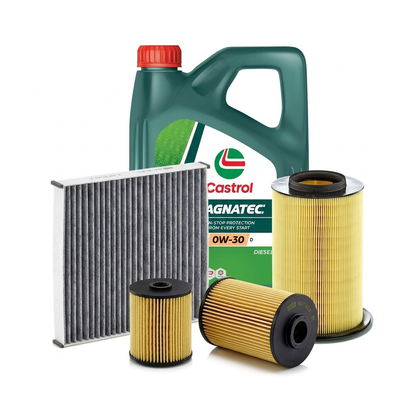 Kit revizie ulei Castrol MAGNATEC 0W-30 D + filtre Ford Focus 3 1.5 TDCi ECOnetic 105 CP – MANN