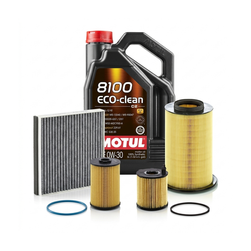 Kit revizie ulei Motul 8100 ECO-CLEAN 0W-30 + filtre Ford Focus 3 1.5 TDCi ECOnetic 105 CP – MANN