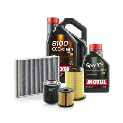 Kit revizie ulei Motul 8100 ECO-CLEAN 0W-30 + filtre Ford Kuga 2 2.0 TDCi 120 CP – MANN