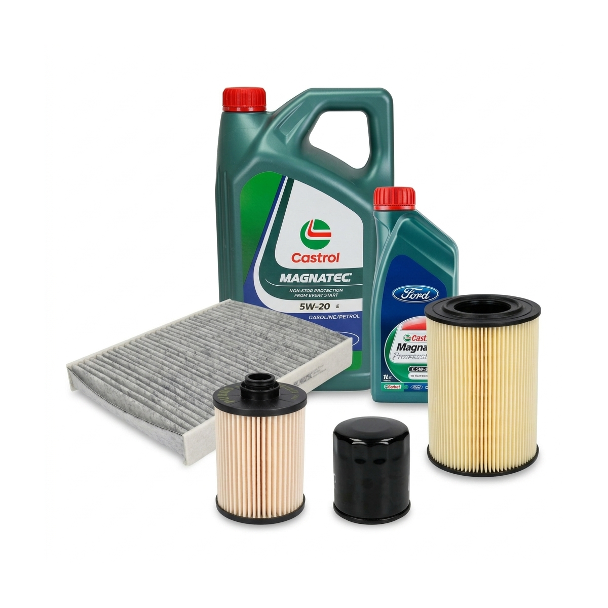 Kit revizie ulei Castrol Magnatec Professional Ford 5W-20 + filtre Ford Kuga 2 2.0 TDCi 4x4 150 CP – PURRO
