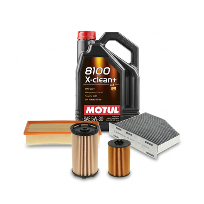Kit revizie ulei Motul 8100 X-CLEAN+ 5W-30 + filtre VW Jetta 4 2.0 TDI 150 CP – Bosch