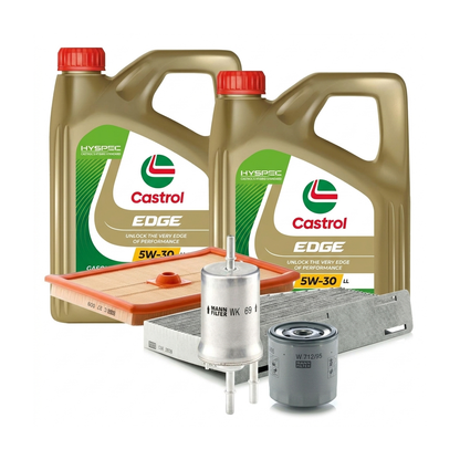 Kit revizie ulei Castrol EDGE 5W-30 LL + filtre VW Jetta 4 1.4 TSI 150 CP – MANN