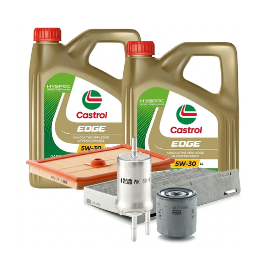 Kit revizie ulei Castrol EDGE 5W-30 LL + filtre VW Jetta 4 1.4 TSI 150 CP – MANN