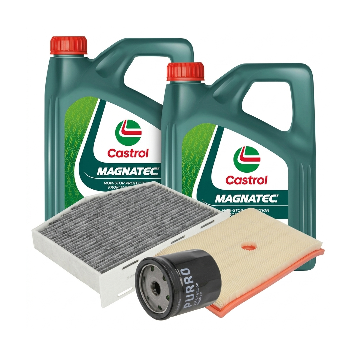 Kit revizie ulei Castrol MAGNATEC 5W-40 A3/B4 + filtre VW Jetta 4 1.4 TSI 150 CP – PURRO