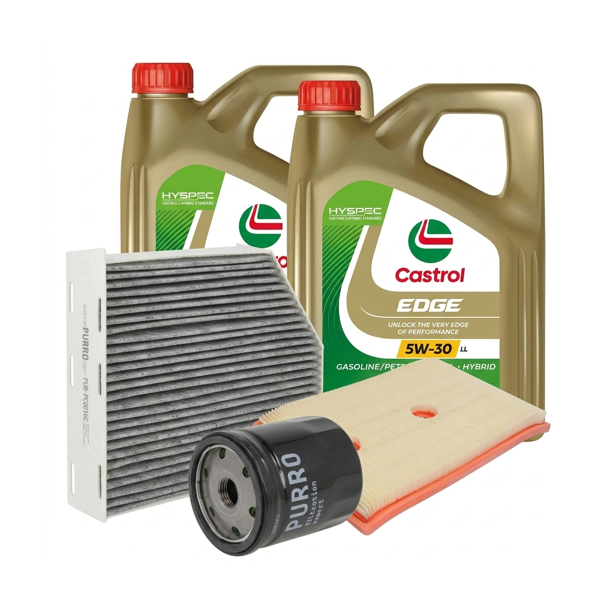 Kit revizie ulei Castrol EDGE 5W-30 LL + filtre VW Jetta 4 1.4 TSI 150 CP – PURRO