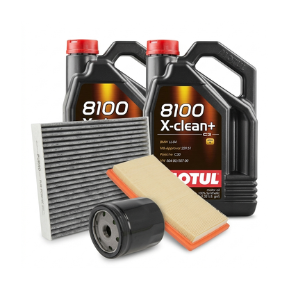 Kit revizie ulei Motul 8100 X-CLEAN+ 5W-30 + filtre VW Jetta 4 1.4 TSI 150 CP – PURRO