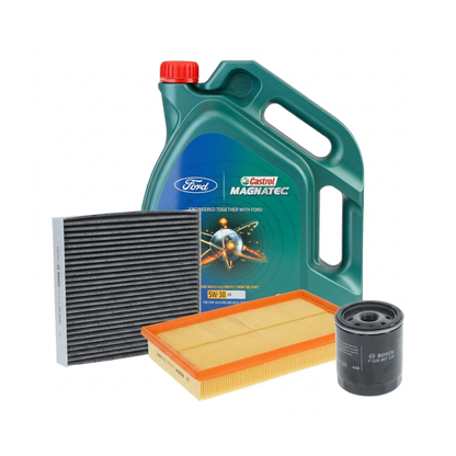Kit revizie ulei Castrol Ford Magnatec A5 5W-30 + filtre Ford Mondeo 5 2.0 Hybrid 190 CP – Bosch