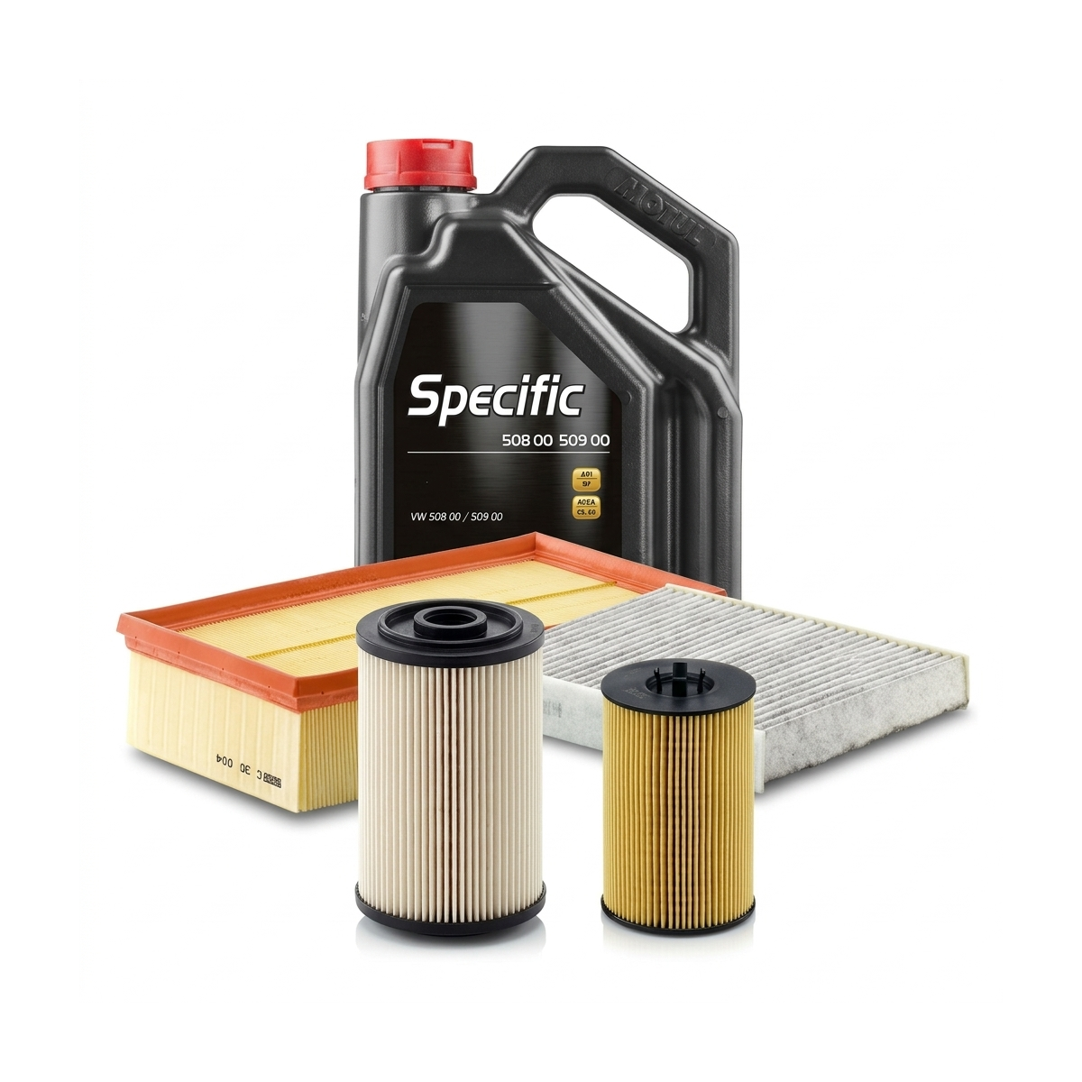 Kit revizie ulei Motul SPECIFIC 508 00 509 00 0W-20 + filtre VW Passat B8 2.0 TDI 190 CP – MANN