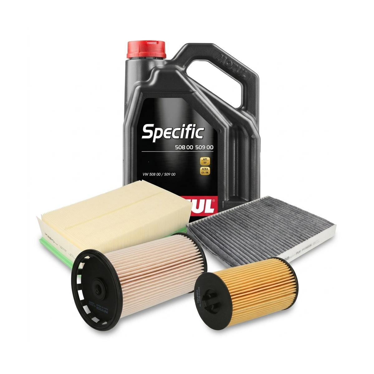 Kit revizie ulei Motul SPECIFIC 508 00 509 00 0W-20 + filtre VW Passat B8 2.0 TDI 190 CP – PURRO