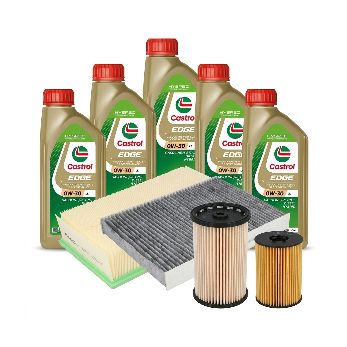 Kit revizie ulei Castrol EDGE 0W-30 LL + filtre Skoda Octavia 3 2.0 TDI TDI RS 4x4 184 CP – PURRO